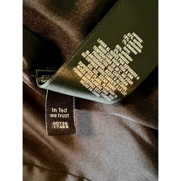 Ted Baker Tarala Black Ribbed Bodycon Sheath Midi Dress Rose Gold Zip Size 10/12 - Picture 5 of 11